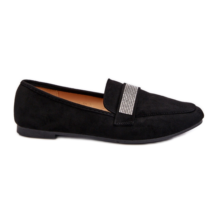 Mocasini De Dama Cu Zirconii Cubic Ralrika Negru