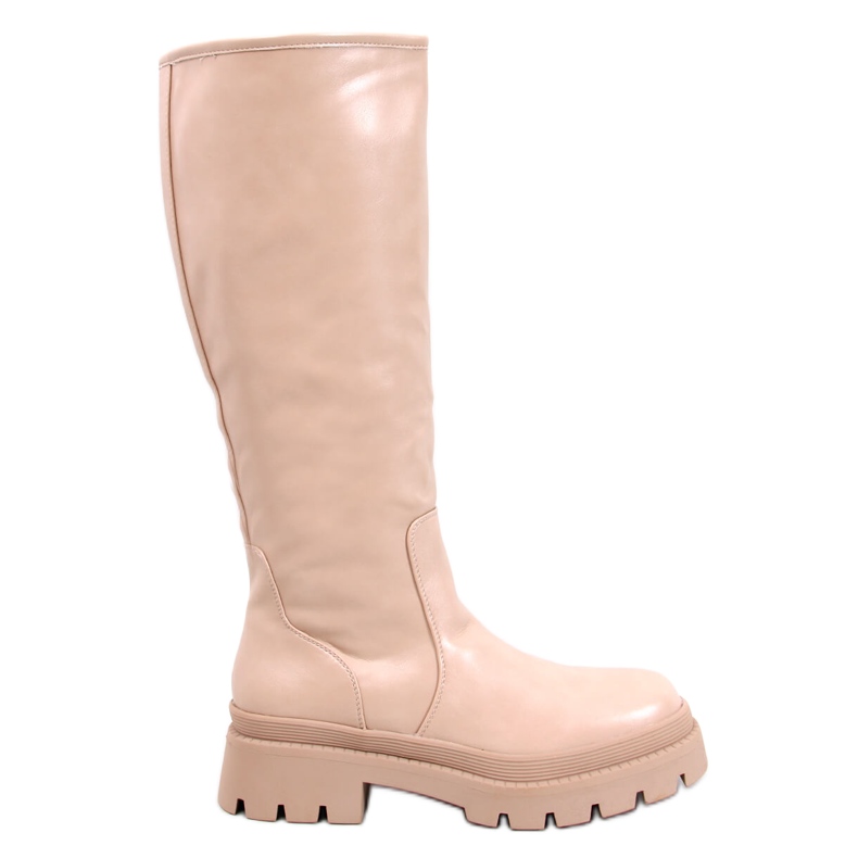 Cizme Dillard Beige cu talpa groasa bej