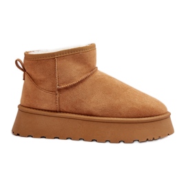 Cizme de zăpadă cu platformă Camel Pirette de damă maro
