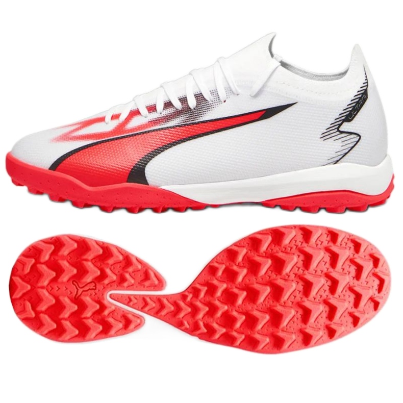 Pantofi de fotbal Puma Ultra Match Tt M 107521-01 alb