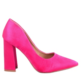 Pompe cu toc înalt din satin Astia Fuchsia roz