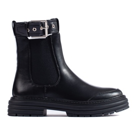 Cizme Chelsea de dama negre Shelovet negru Cizme Chelsea de dama negre Shelovet negru