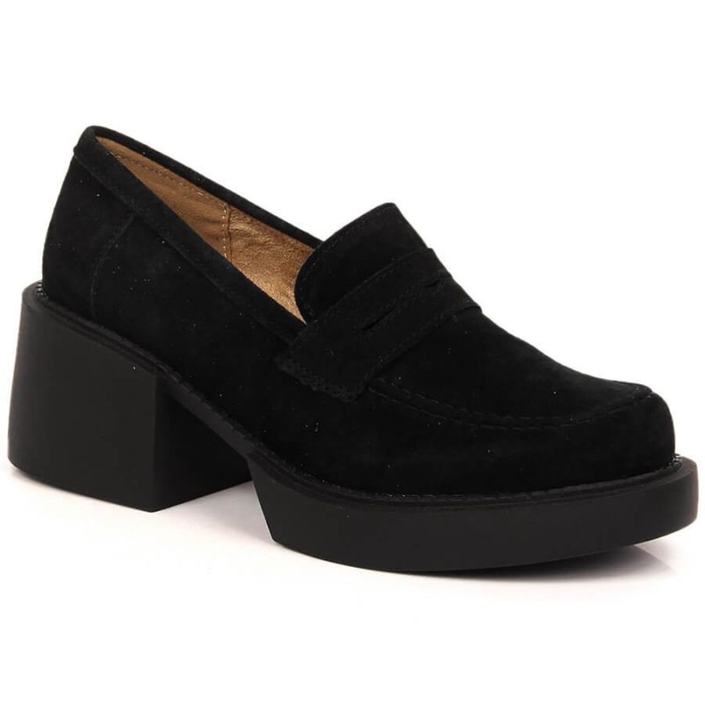 Filippo W DP4685/23 mocasini din piele cu toc inalt negru