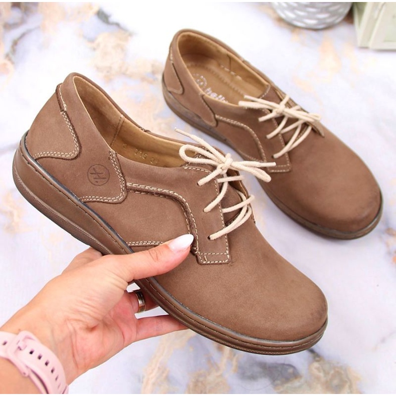 Pantofi confort Helios W H715N, bej maro