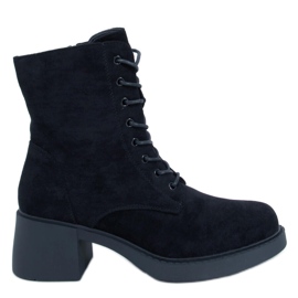 Botine Mayfield negre cu șireturi negru