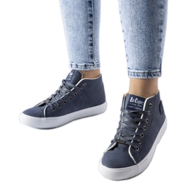 Tenisi izolați albaștri înalți Lee Cooper LCJ-21-31-0611LA albastru