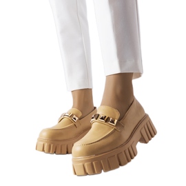 Mocasini cu platforma Frisco bej Mocasini cu platforma Frisco bej