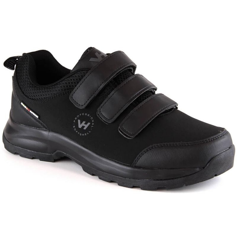 Pantofi de trekking Vanhorn M WOL170 softshell cu Velcro negru