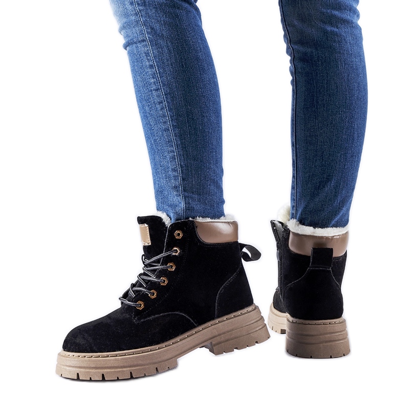 Cizme de muncitori negre cu izolatie usoara de la Stevens negru