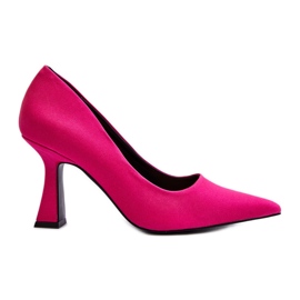 Tocuri înalte clasice cu vârf ascuțit Fuchsia Delimena roz