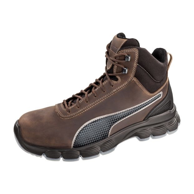 Pantofi Puma Cordur Brown Mid M MLI-S14B9, maro închis Pantofi Puma Cordur Brown Mid M MLI-S14B9, maro închis
