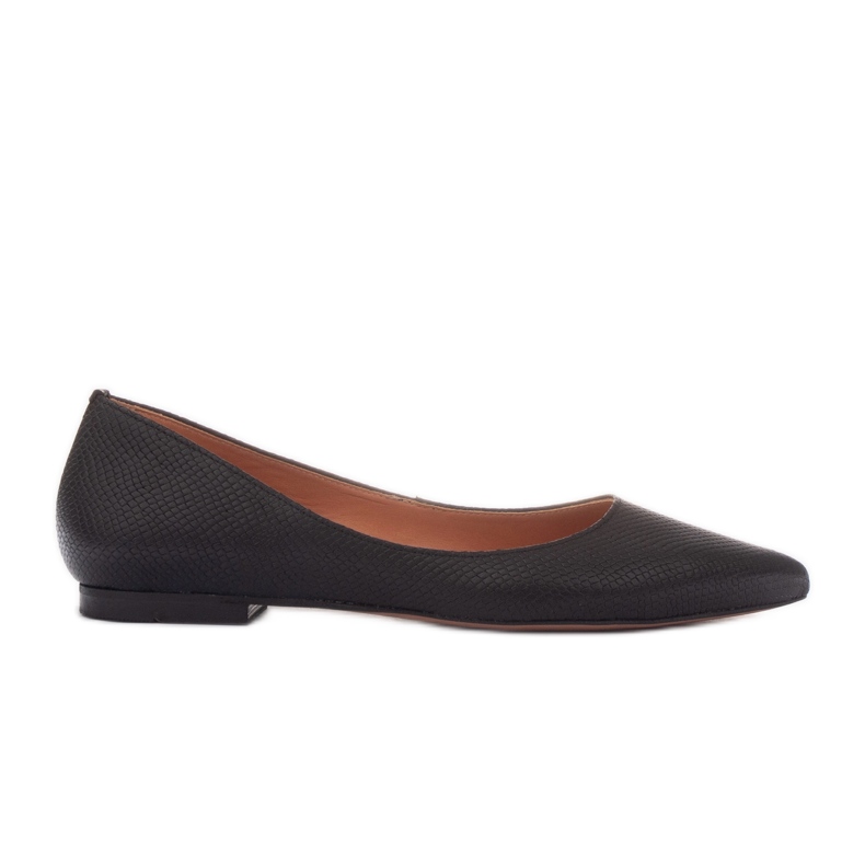 Marco Shoes Balerini subtile din piele negru