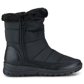 Cizme de zăpadă de damă cu blană, cizme confortabile negru Cizme de zăpadă de damă cu blană, cizme confortabile negru