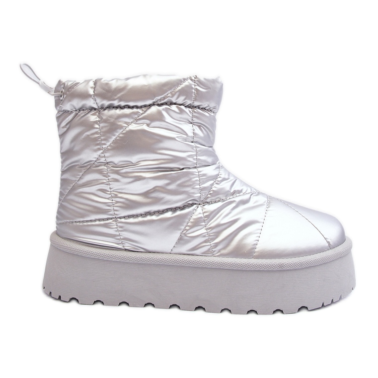 Cizme de zăpadă de damă Silver Fionia pe o platformă masivă argint Cizme de zăpadă de damă Silver Fionia pe o platformă masivă argint