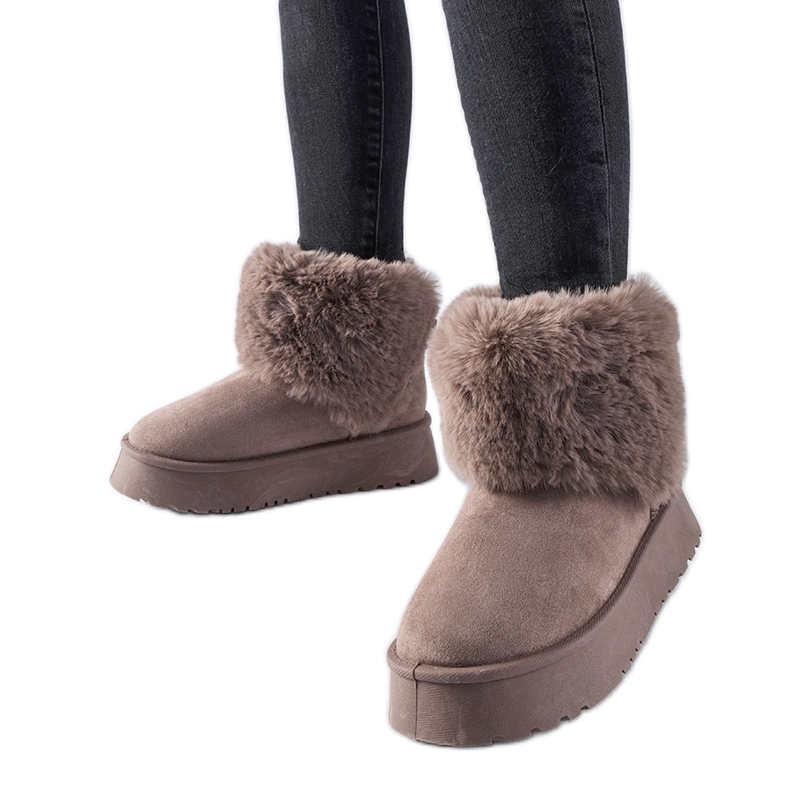 Cizme de zapada mov decorate cu blana Adelfia violet Cizme de zapada mov decorate cu blana Adelfia violet