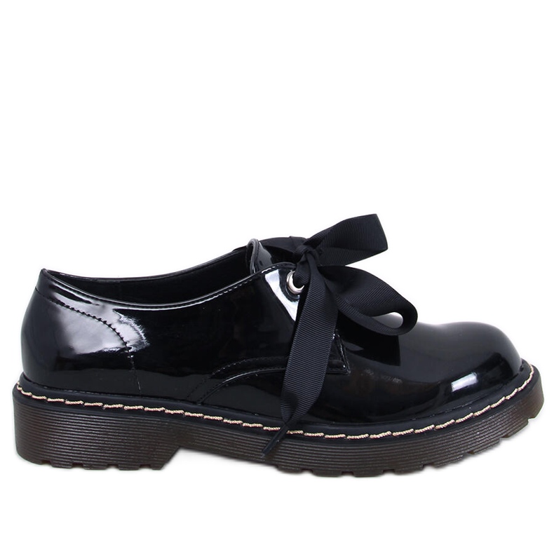 Cizme Bovver Mocasini lacuiti Sherone Black negru