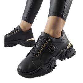 Adidași negri cu talpă masivă Arpaia negru