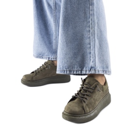 Tenisi verzi pe platforma Cipriano verde