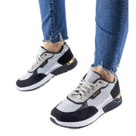 Tenisi cu sclipici negri și argintii de la Roganzuolo negru