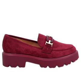 Mocasini de dama Ralfes Maroon din piele intoarsa roșu Mocasini de dama Ralfes Maroon din piele intoarsa roșu