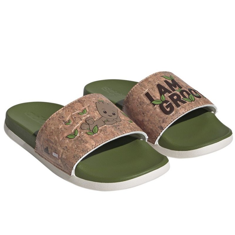 Slapi Adidas Adilette Comfort Jr ID8029 verde