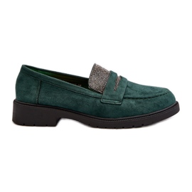 Mocasini Decorati Dama Verde Inchis Dananei Mocasini Decorati Dama Verde Inchis Dananei