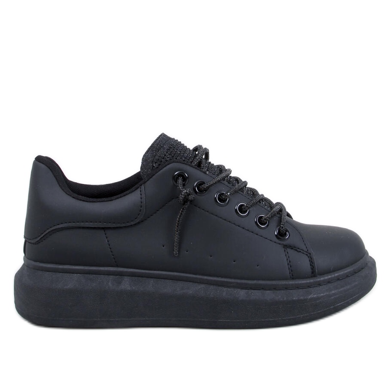 Adidasi Brans All Black cu pană negru