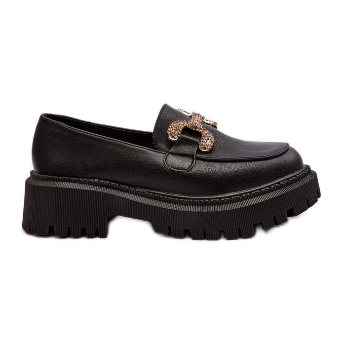 Mocasini De Dama Cu Decorat Gargi Negru Mocasini De Dama Cu Decorat Gargi Negru