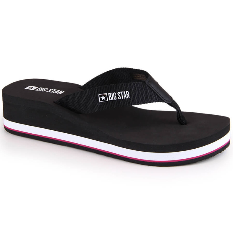 Flip-flops negri pentru damă Big Star JJ274A332 negru