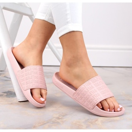 Șlapi de plajă roz pentru piscină pentru femei Big Star LL274A151