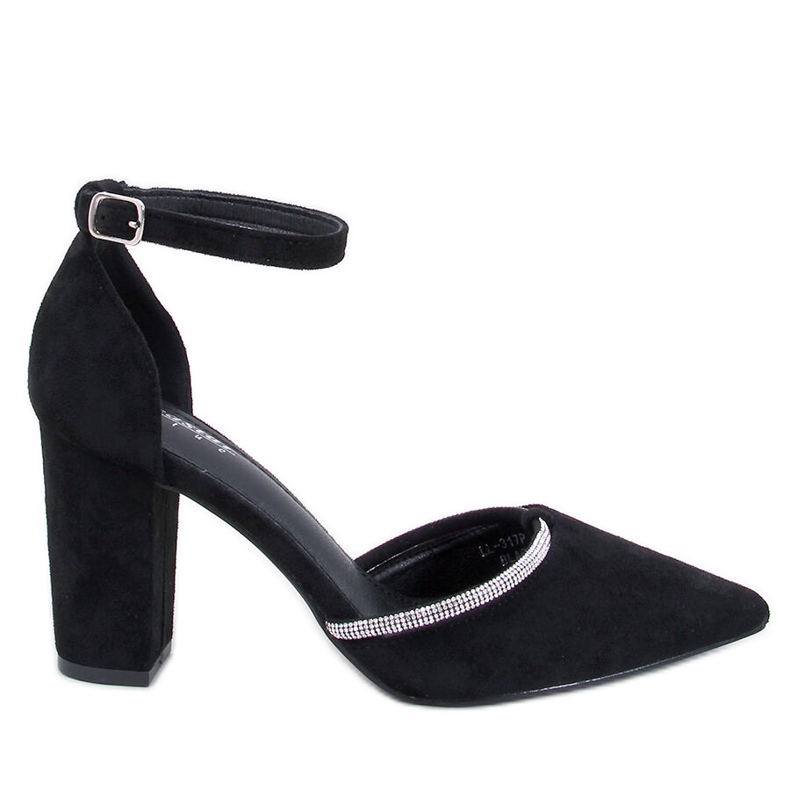 Ingrid Black pantofi cu toc inalt cu strasuri negru