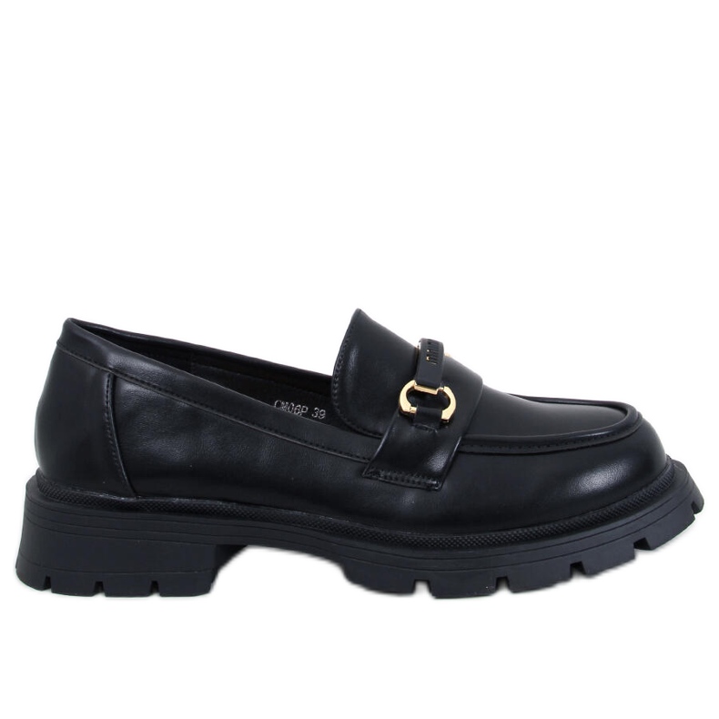 Mocasini cu platforma Emina Black negru