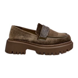 Mocasini De Dama Velour Cu Decorat, Verde Inchis Wendreda Mocasini De Dama Velour Cu Decorat, Verde Inchis Wendreda