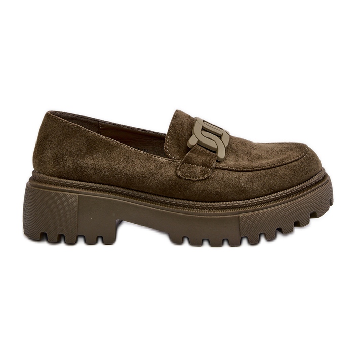 Mocasini De Dama Cu Lant Verde Inchis Mevre Mocasini De Dama Cu Lant Verde Inchis Mevre