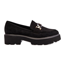 Mocasini De Dama Cu Decorat Negru Omavia