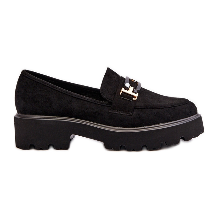 Mocasini De Dama Cu Decorat Negru Omavia