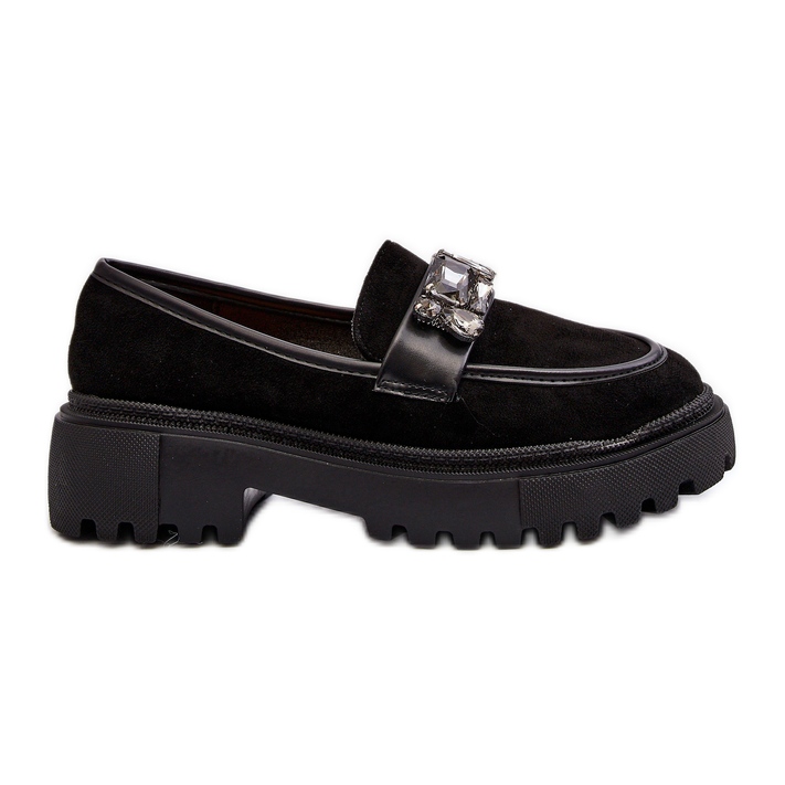Mocasini Dama Cu Curea Decorativa Neagra Nancille negru Mocasini Dama Cu Curea Decorativa Neagra Nancille negru