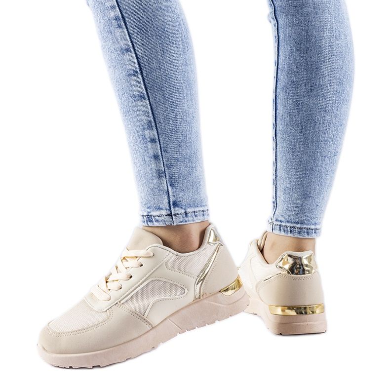 Tenisi bej din materiale Gallo combinate