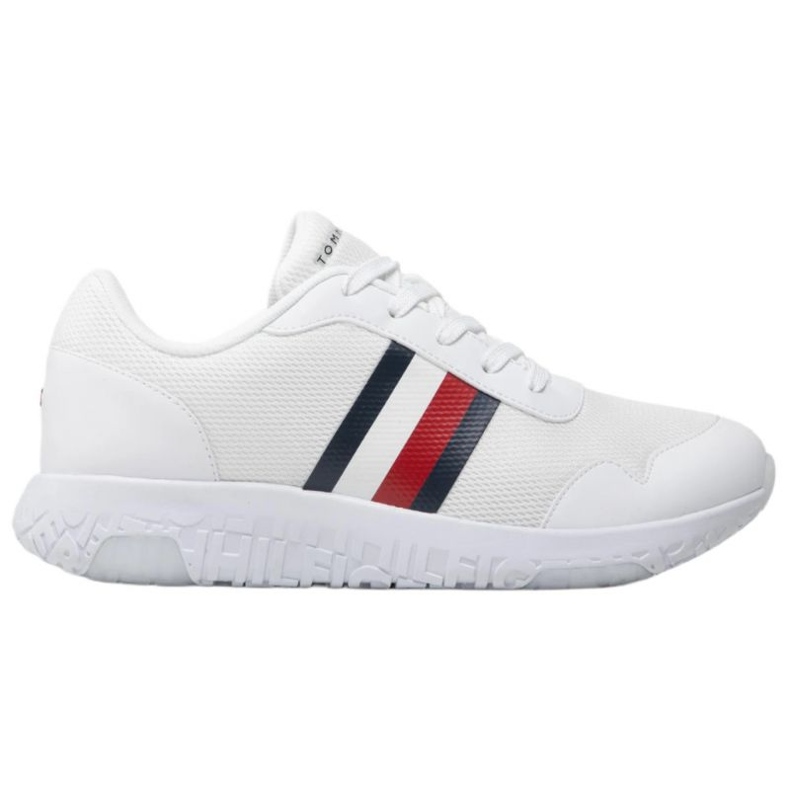 Pantofi Tommy Hilfiger Lightweight Knit Runner M FM0FM04158 alb