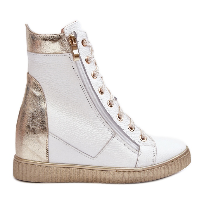 Pantofi de damă Zazoo 3081, din piele, alb