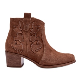Cizme de cowboy din piele intoarsa pentru dama Zazoo 3426, maro Cizme de cowboy din piele intoarsa pentru dama Zazoo 3426, maro