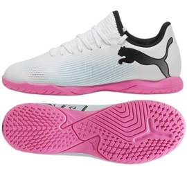 Pantofi de fotbal Puma Future 7 Play It Jr 107739-01 alb