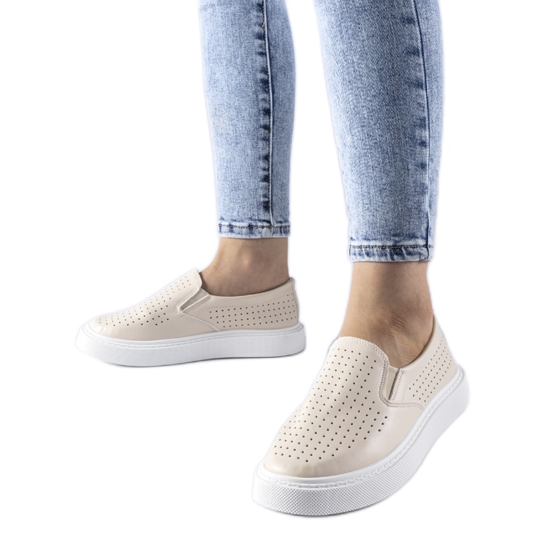 Tenisi Fulda bej perforați