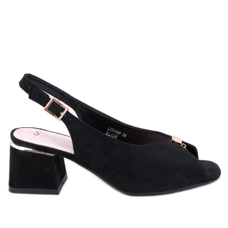 Seastar Sandale Vandell Black cu toc înalt negru