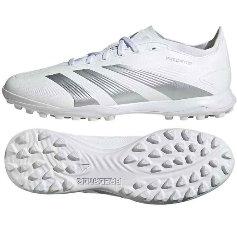 Pantofi de fotbal Adidas Predator League L Tf M IE2613 alb Pantofi de fotbal Adidas Predator League L Tf M IE2613 alb