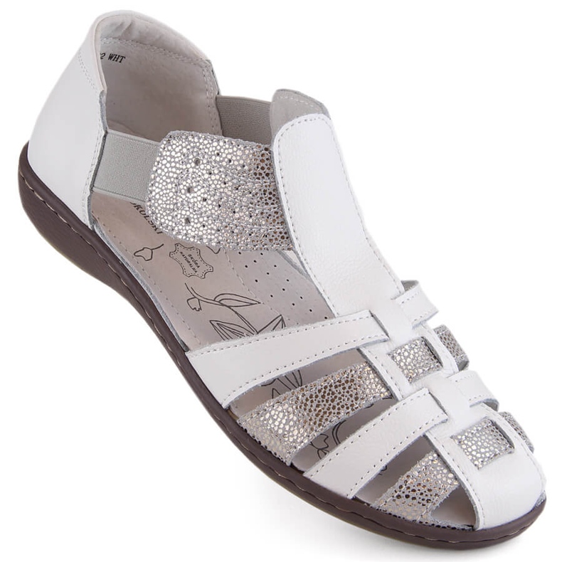 Sandale de dama inchise din piele, bej, T.Sokolski