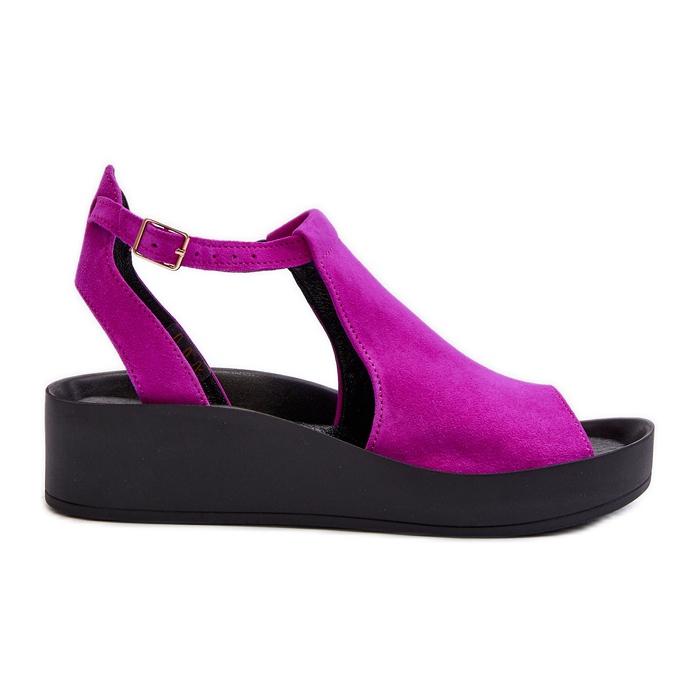 Sandale de damă Zazoo 2914 piele intoarsa fucsia roz