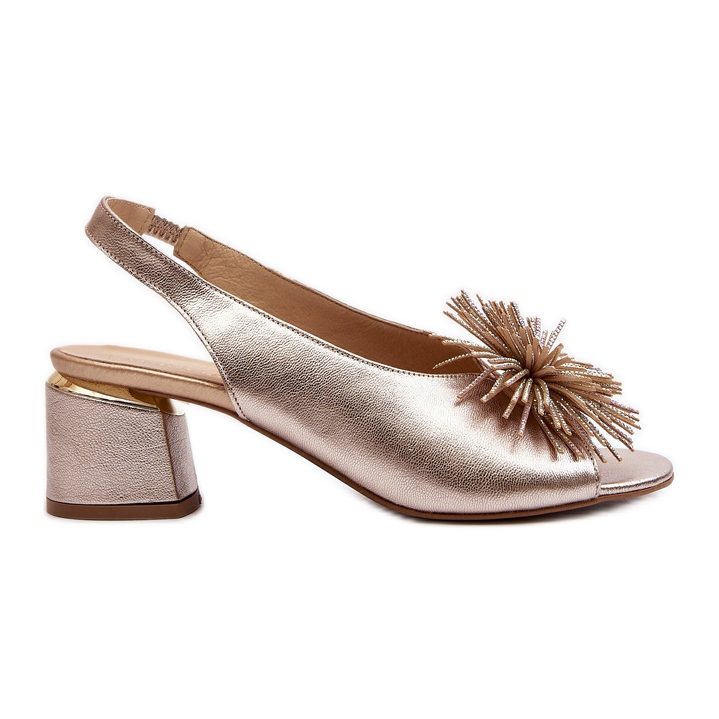 Sandale Piele Cu Decorat Laura Messi 2719 Aur de aur Sandale Piele Cu Decorat Laura Messi 2719 Aur de aur