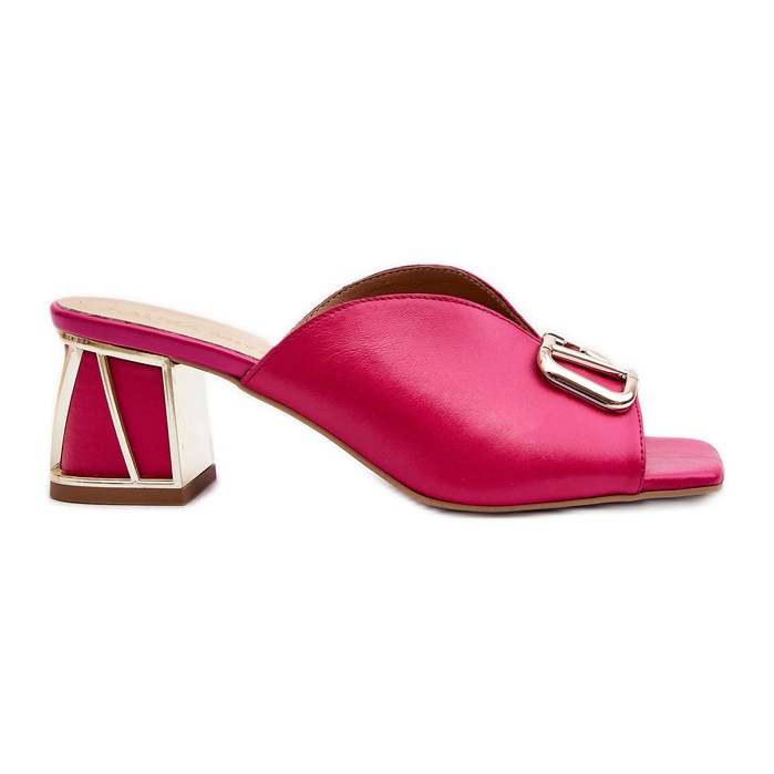 Flip-flops de damă elegante cu toc înalt Laura Messi 2771 fucsia roz
