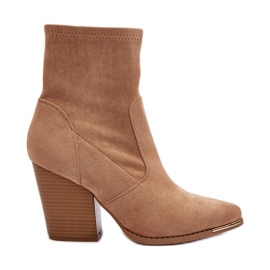 Botine dama kaki Sanile bej Botine dama kaki Sanile bej